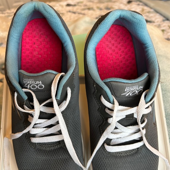 Skechers GO Run 400 Sneakers Grey/Blue Size 9 - Picture 10 of 14
